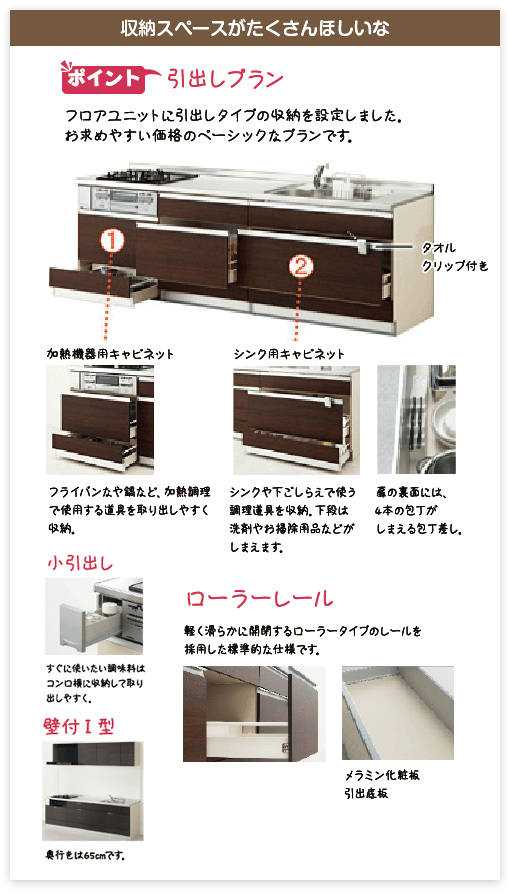 収納スペースがたくさんほしいな